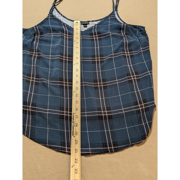 Torrid Women's Ava Stretch Challis Lace Trim Cami Navy/Pink Size 1 - Picture 10 of 10